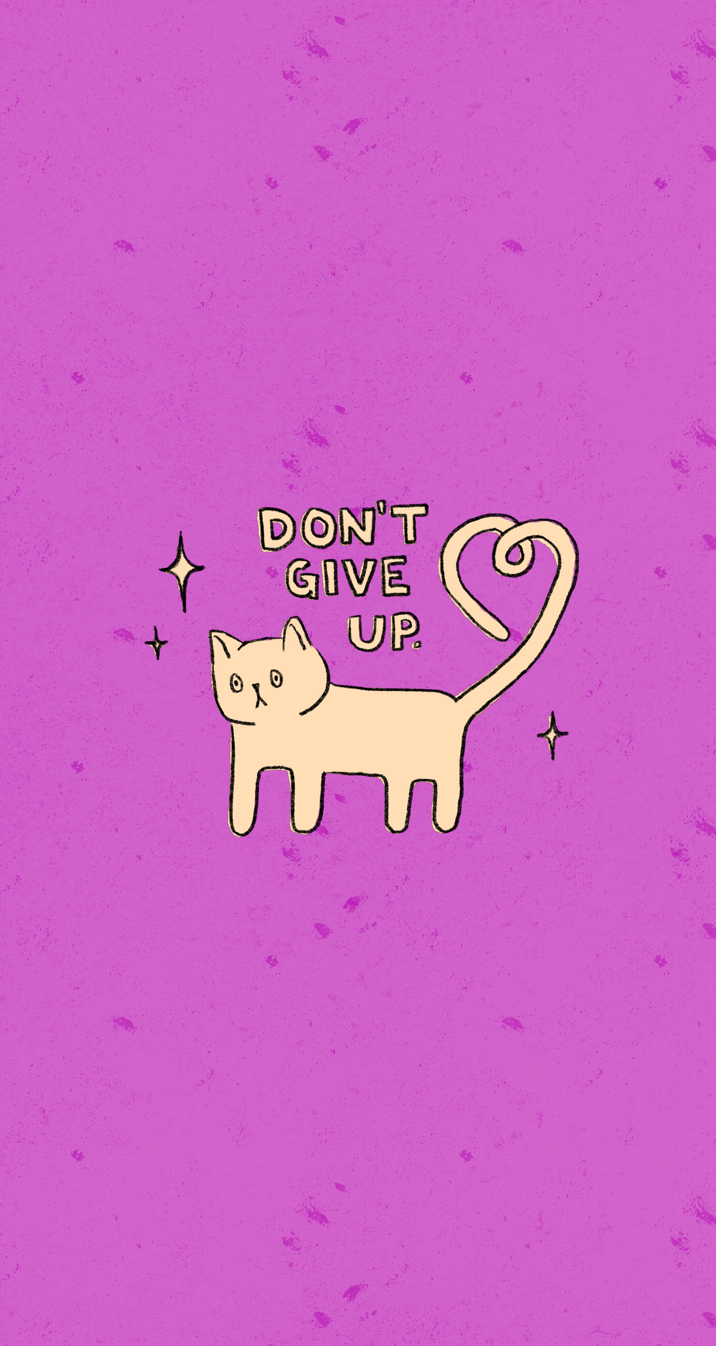 Don't Give Up Silly Cat Phone Wallpaper Download