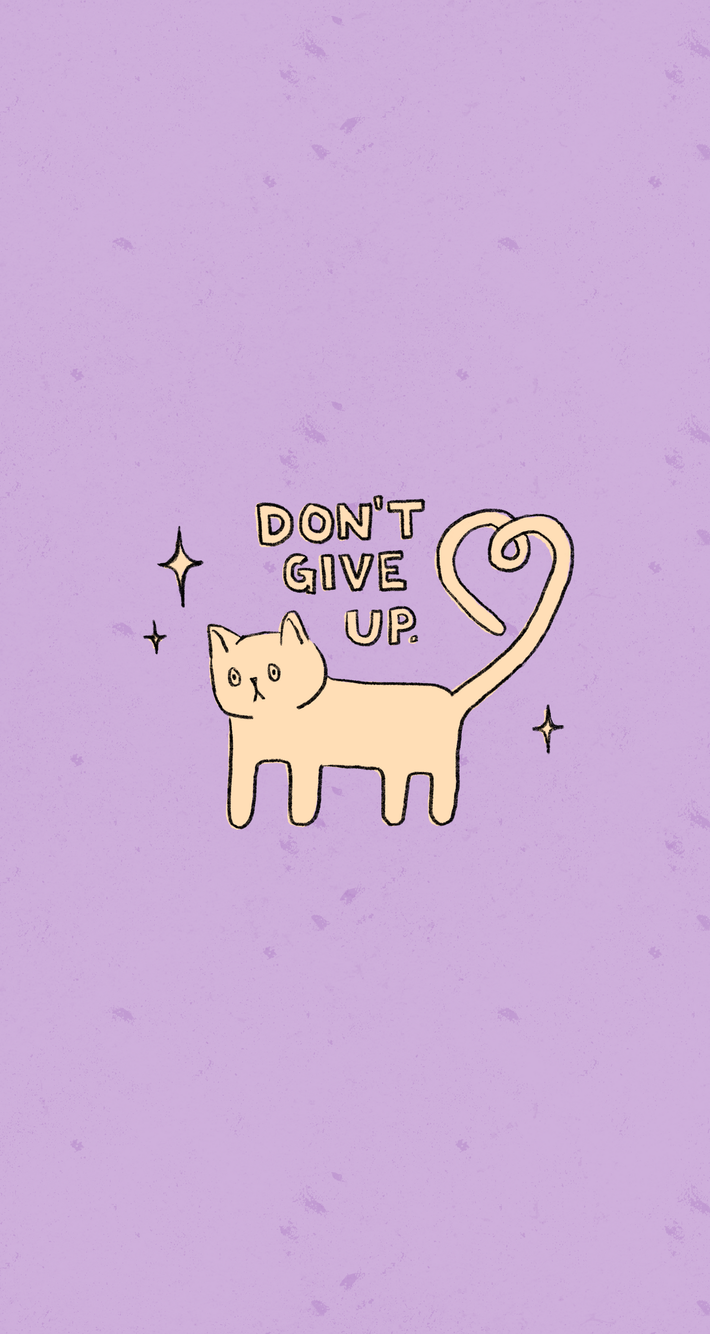 Don't Give Up Silly Cat Phone Wallpaper Download